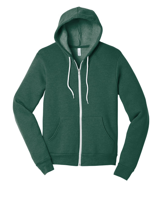 Unisex 2-Pocket Full-Zip Hoodie - BC3739 - Heather Forest