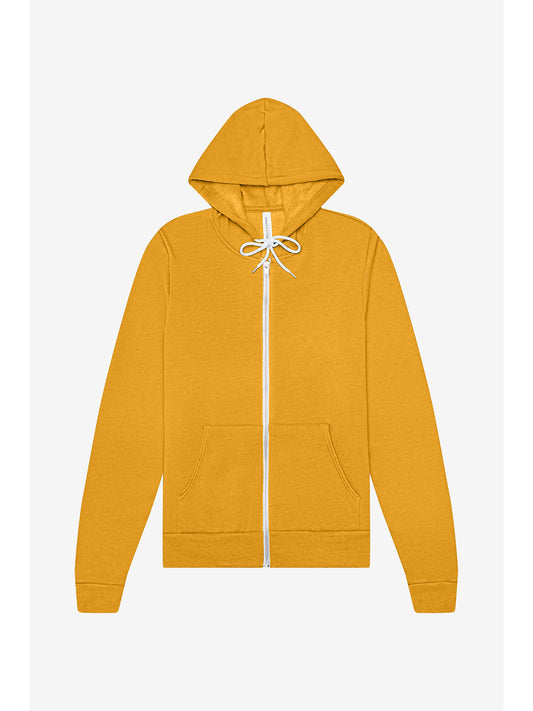 Unisex 2-Pocket Full-Zip Hoodie - BC3739 - Heather Mustard