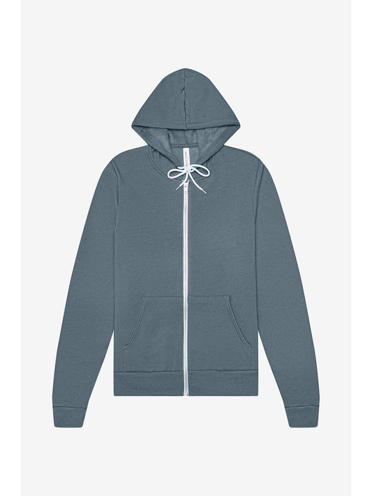 Unisex 2-Pocket Full-Zip Hoodie - BC3739 - Heather Slate