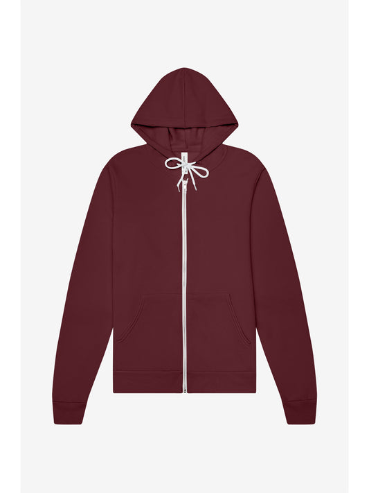 Unisex 2-Pocket Full-Zip Hoodie - BC3739 - Maroon