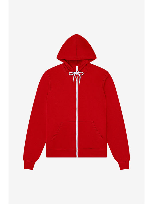 Unisex 2-Pocket Full-Zip Hoodie - BC3739 - Red