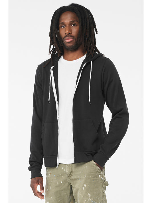 Unisex 2-Pocket Full-Zip Hoodie - BC3739 - Vintage Black