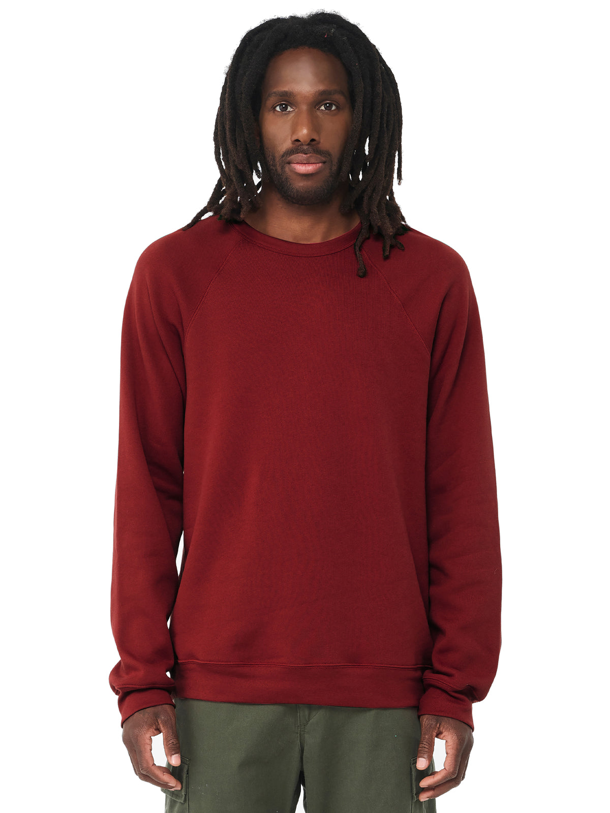 Unisex Raglan Sweatshirt - BC3901 - Cardinal