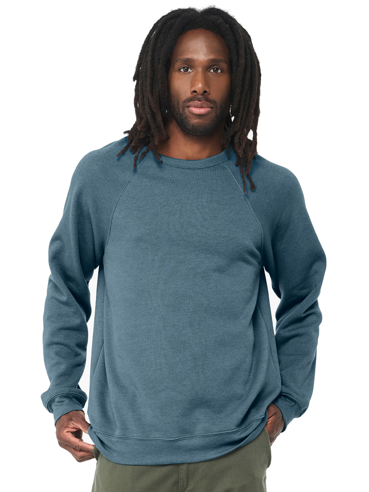 Unisex Raglan Sweatshirt - BC3901 - Heather Deep Teal