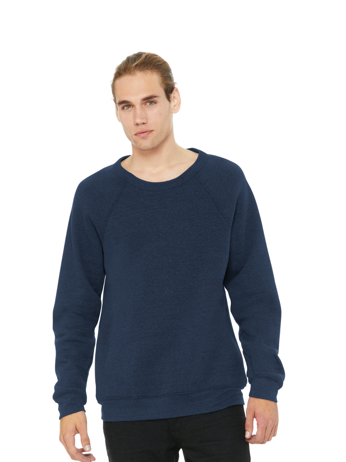 Unisex Raglan Sweatshirt - BC3901 - Heather Navy