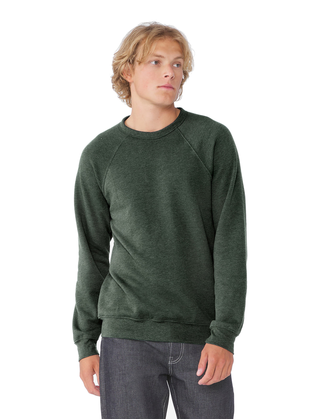 Unisex Raglan Sweatshirt - BC3901 - Heather Forest
