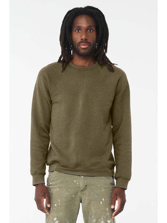 Unisex Raglan Sweatshirt - BC3901 - Heather Olive