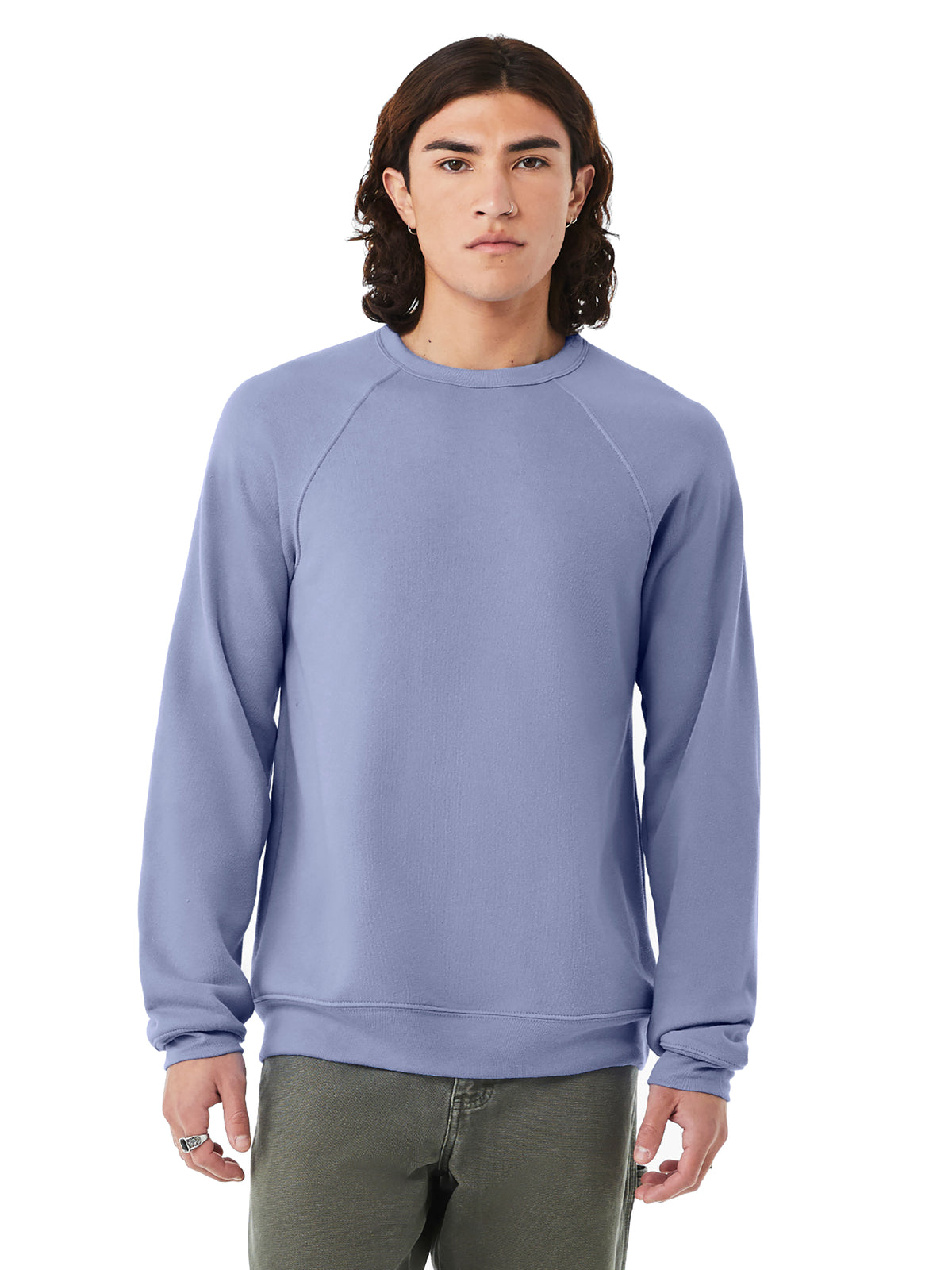 Unisex Raglan Sweatshirt - BC3901 - Lavender Blue