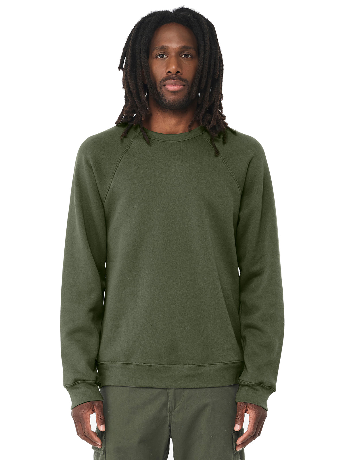 Unisex Raglan Sweatshirt - BC3901 - Military Green