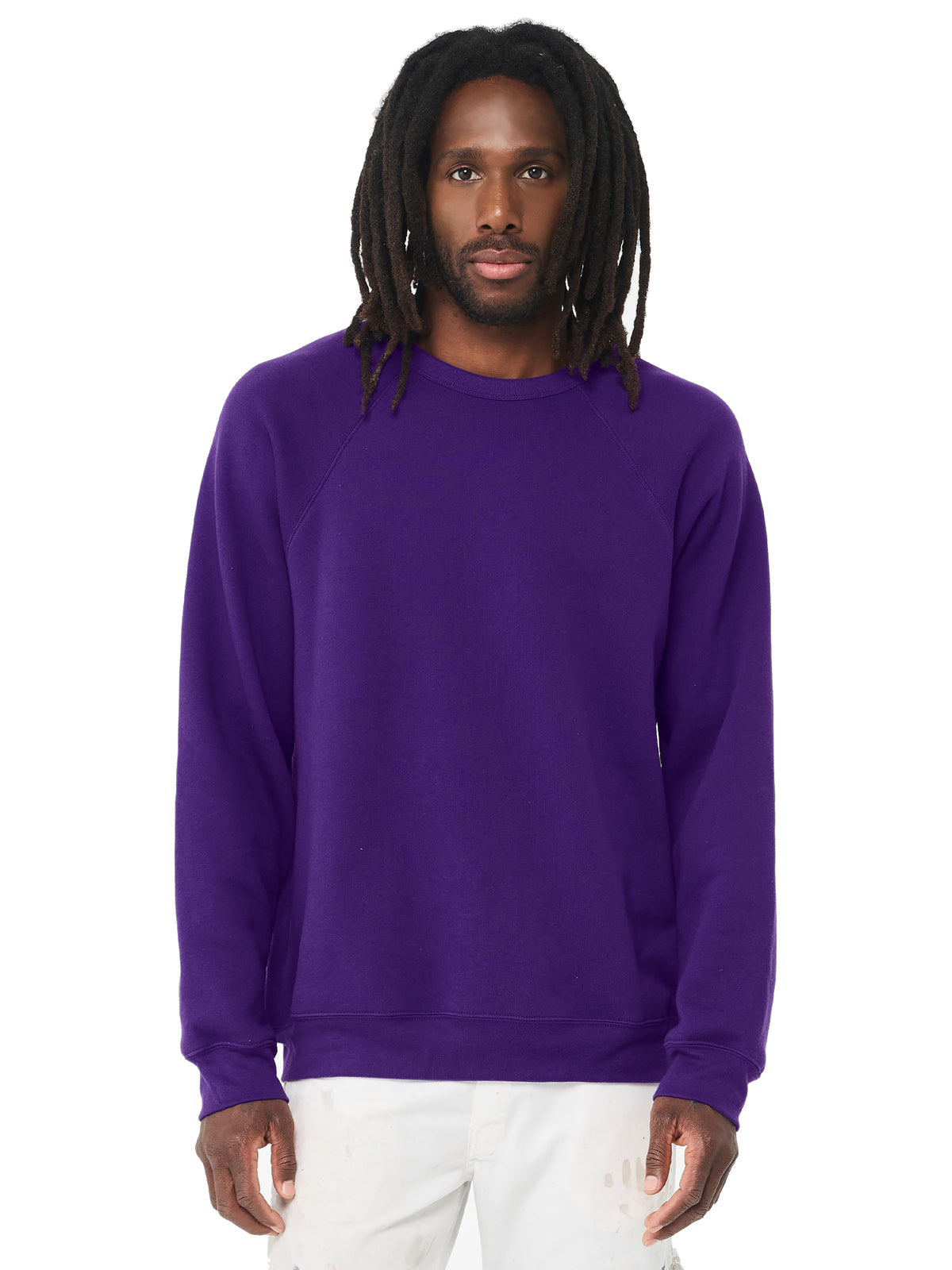 Unisex Raglan Sweatshirt - BC3901 - Team Purple