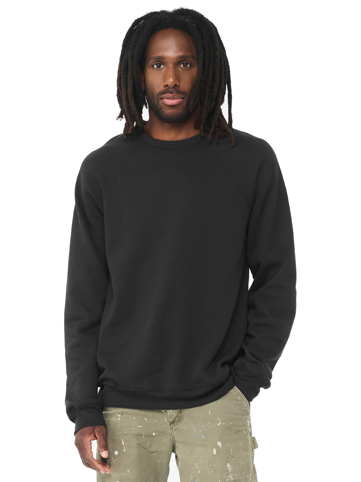 Unisex Raglan Sweatshirt - BC3901 - Vintage Black
