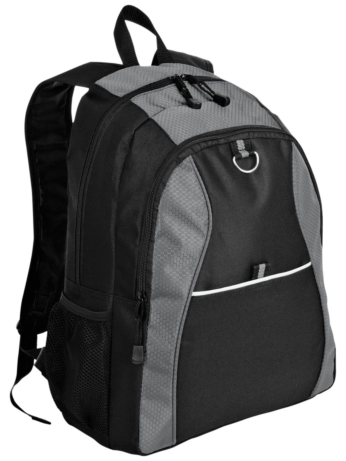 Contrast Honeycomb Backpack - BG1020 - Grey/Black