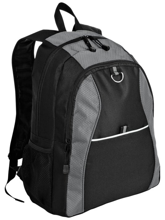 Contrast Honeycomb Backpack - BG1020 - Grey/Black