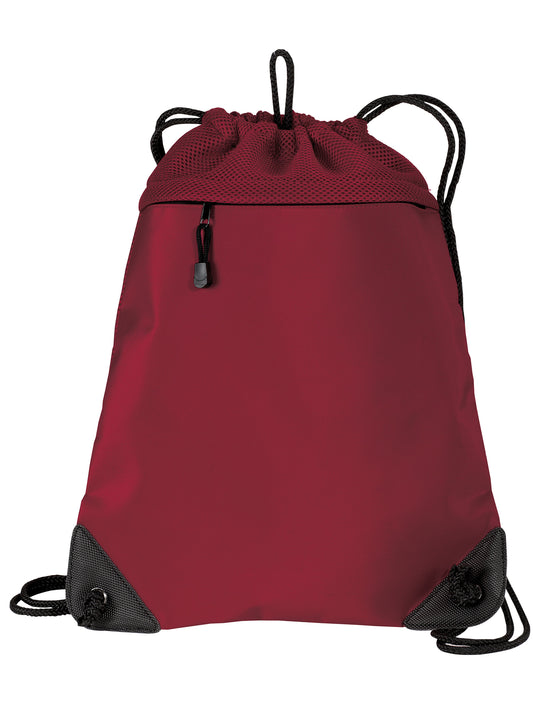 Cinch Pack with Mesh Trim - BG810 - Chili Red