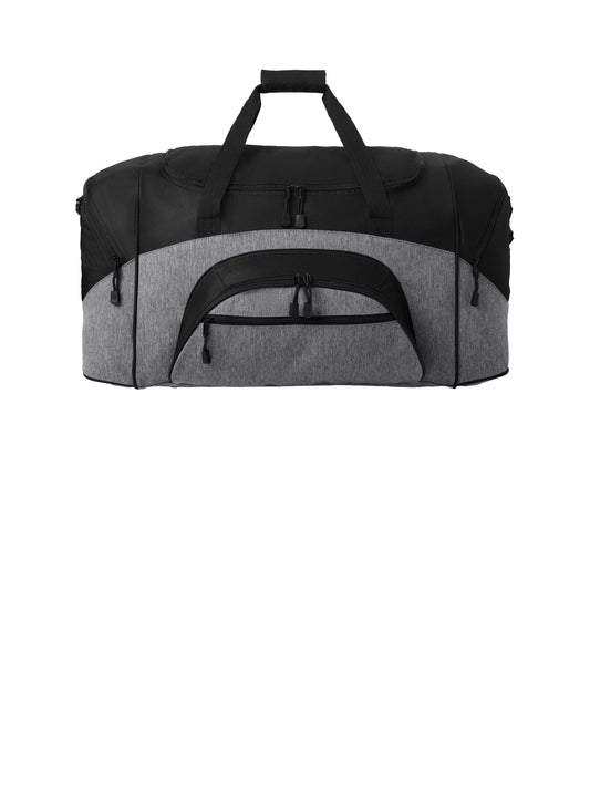 Standard Colorblock Sport Duffel - BG99 - Heather Grey/Black
