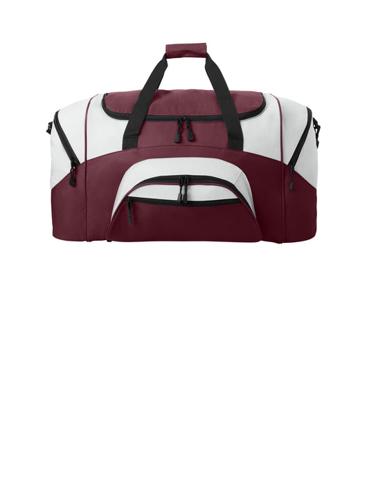 Standard Colorblock Sport Duffel - BG99 - Maroon/Grey