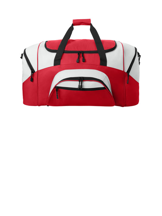 Standard Colorblock Sport Duffel - BG99 - Red/Grey