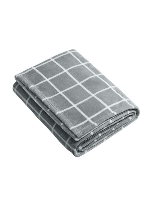 Ultra Plush Blanket - BP31 - Gusty Grey/ Marshmallow Check