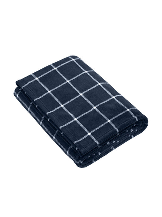 Ultra Plush Blanket - BP31 - River Blue Navy/ Marshmallow Check