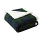 Flannel Sherpa Blanket - BP43 - Black Watch
