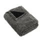 1-Pocket Faux Fur Blanket - BP45 - Shadow Grey/ Deep Black