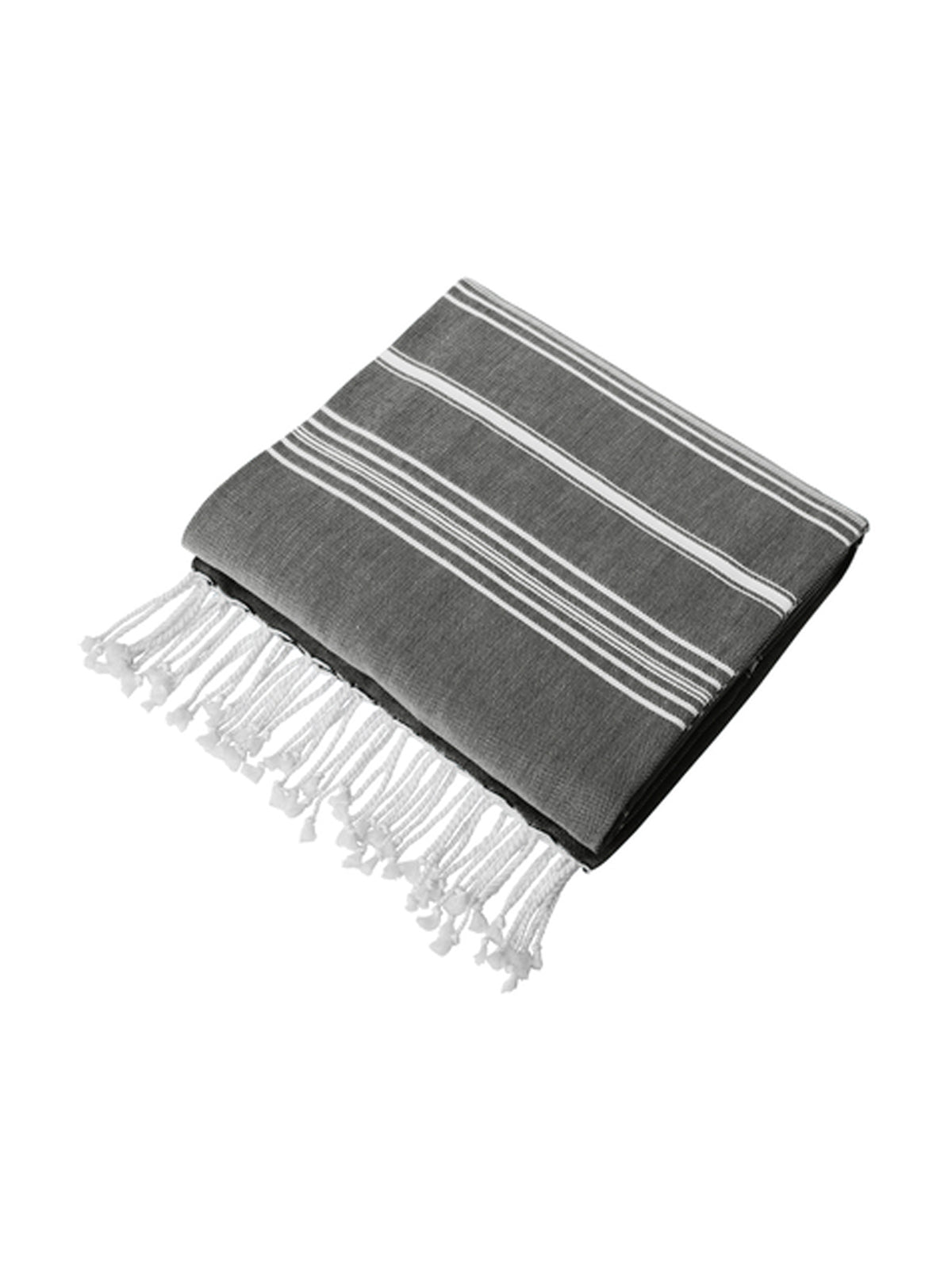 Stripe Pattern Cali Throw Blanket - BP90 - Deep Black/ White