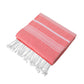 Stripe Pattern Cali Throw Blanket - BP90 - Hibiscus/ White