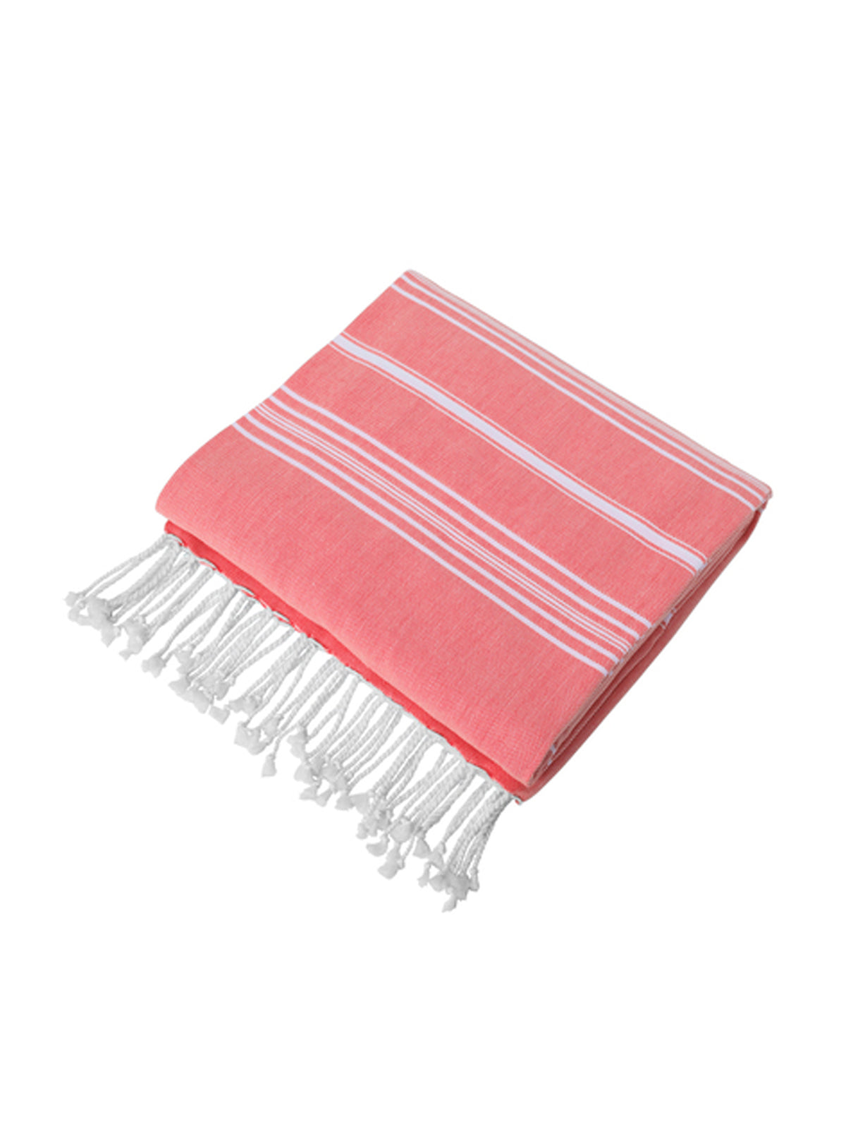 Stripe Pattern Cali Throw Blanket - BP90 - Hibiscus/ White