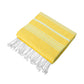 Stripe Pattern Cali Throw Blanket - BP90 - Sunflower Yellow/ White