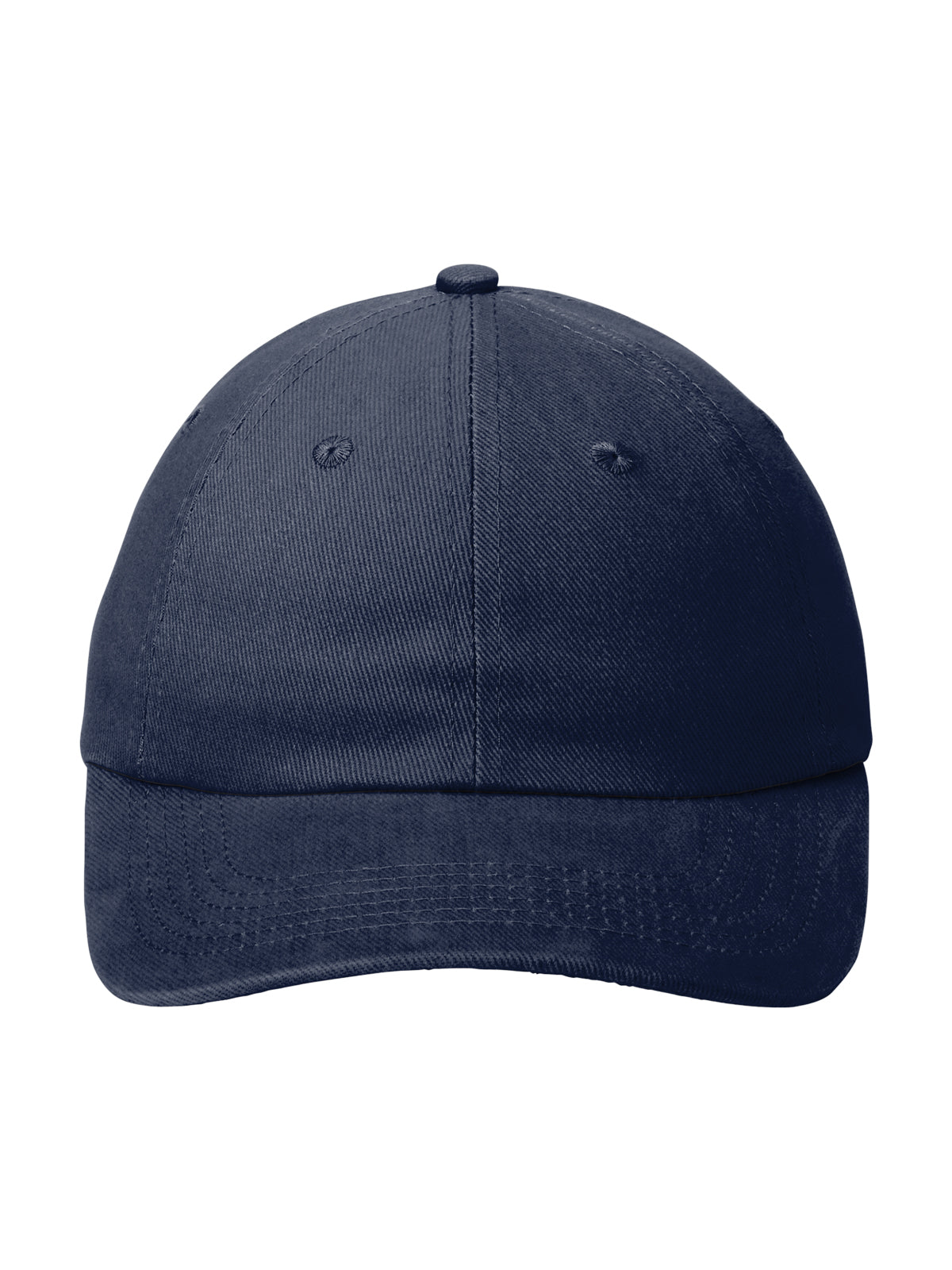 Unisex Unstructured Brushed Twill Cap - BTU - Navy