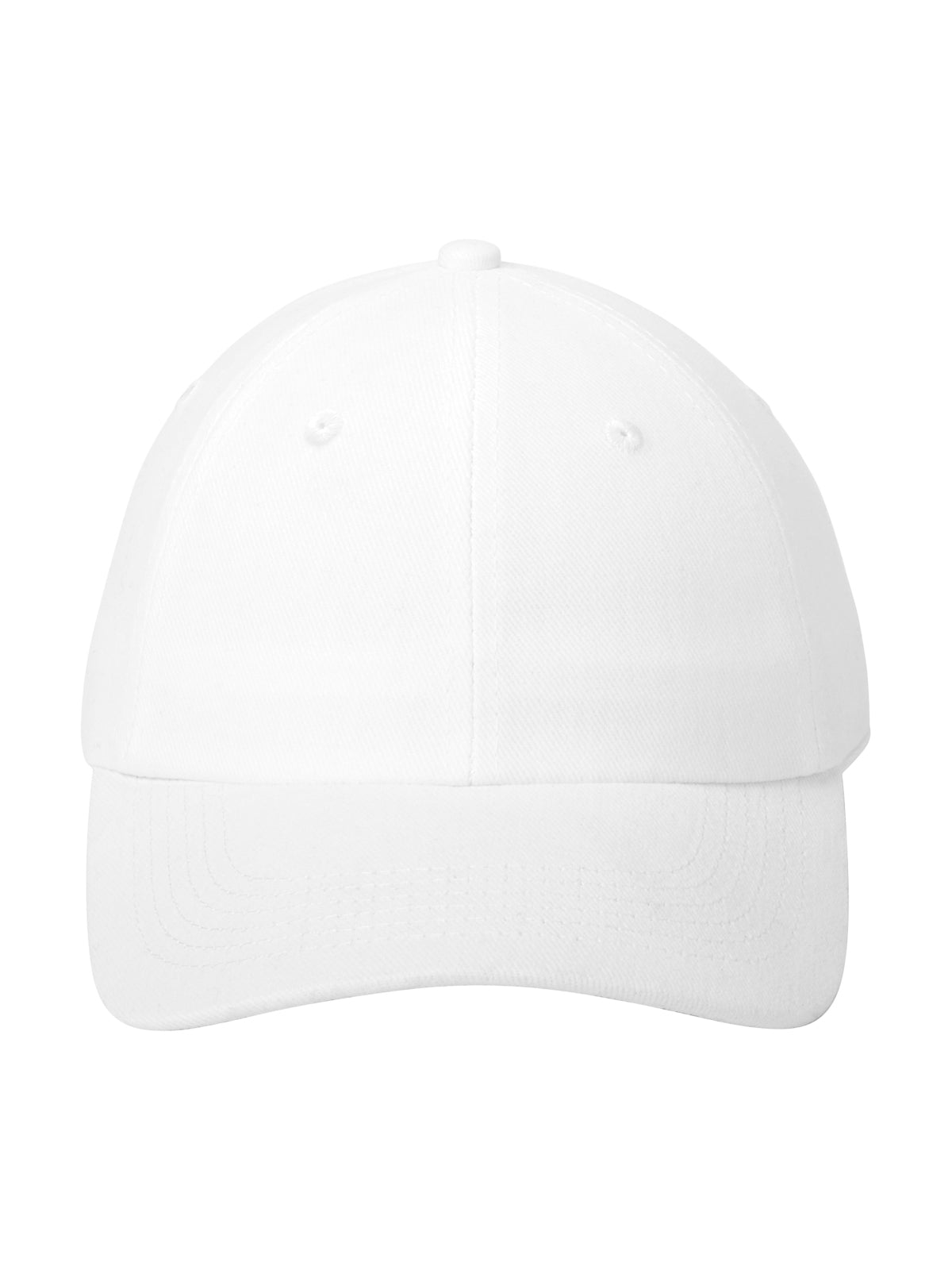 Unisex Unstructured Brushed Twill Cap - BTU - White