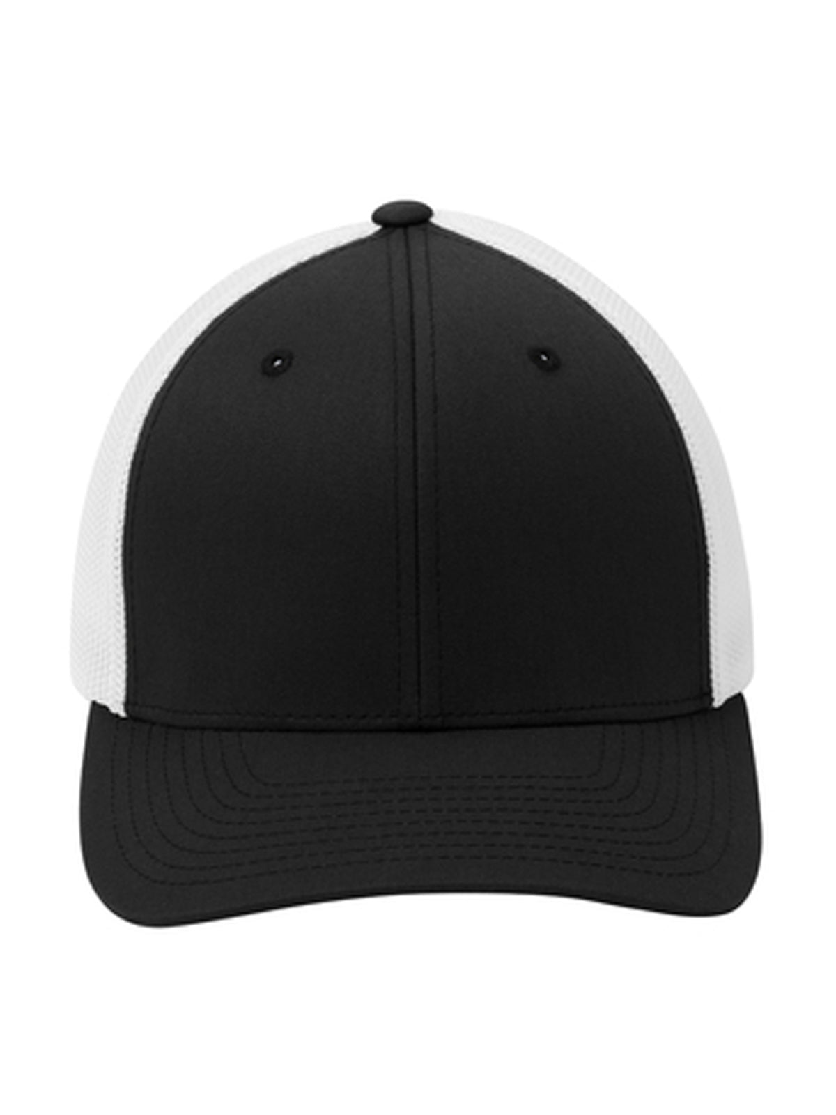 Unisex Flexfit® Mesh Back Cap - C812 - Black/White