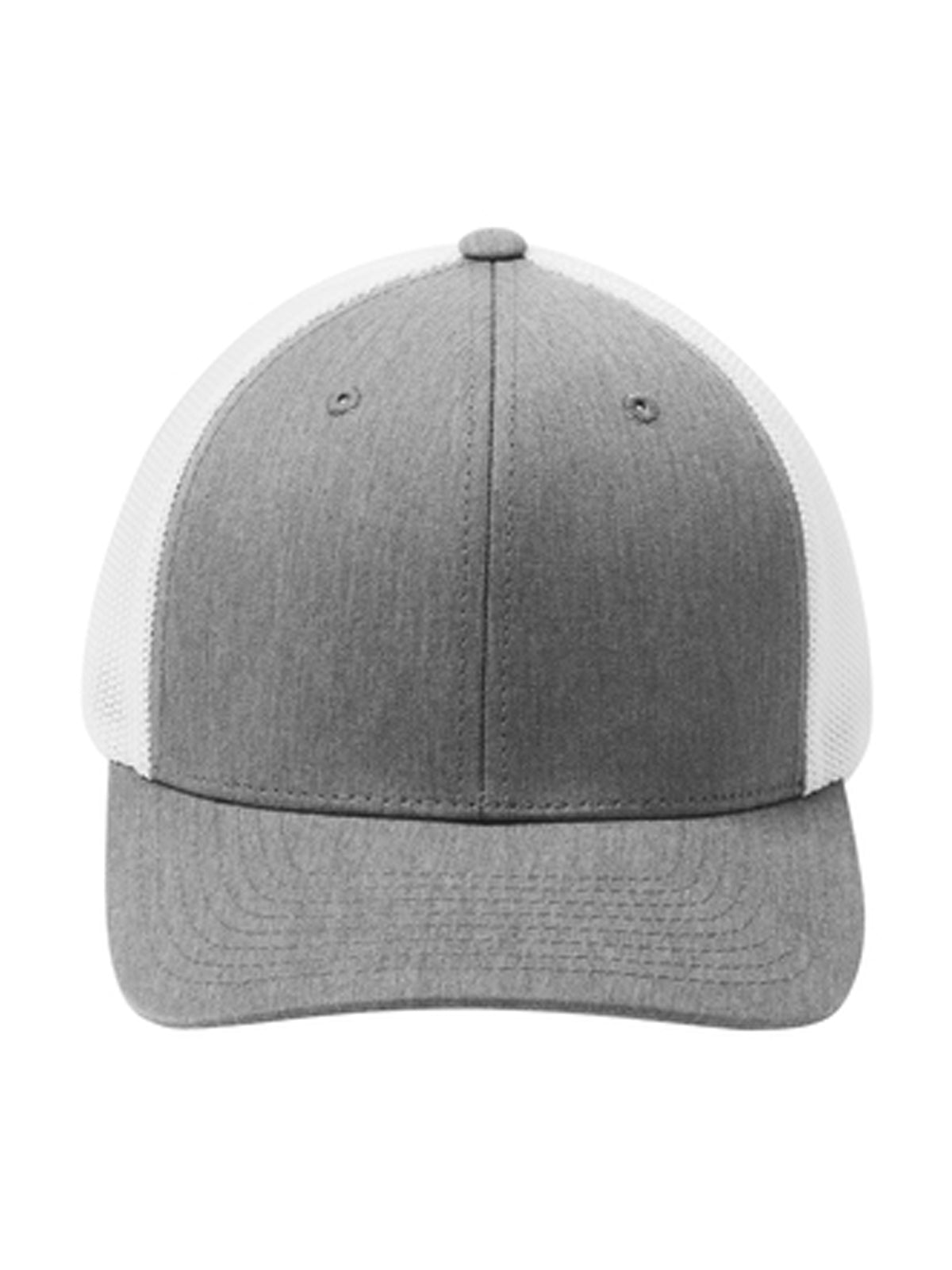 Unisex Flexfit® Mesh Back Cap - C812 - Heather Grey/White