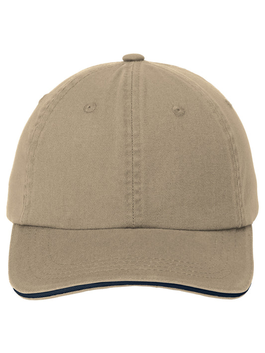 Sandwich Bill Cap - C830 - Khaki/Charcoal Blue