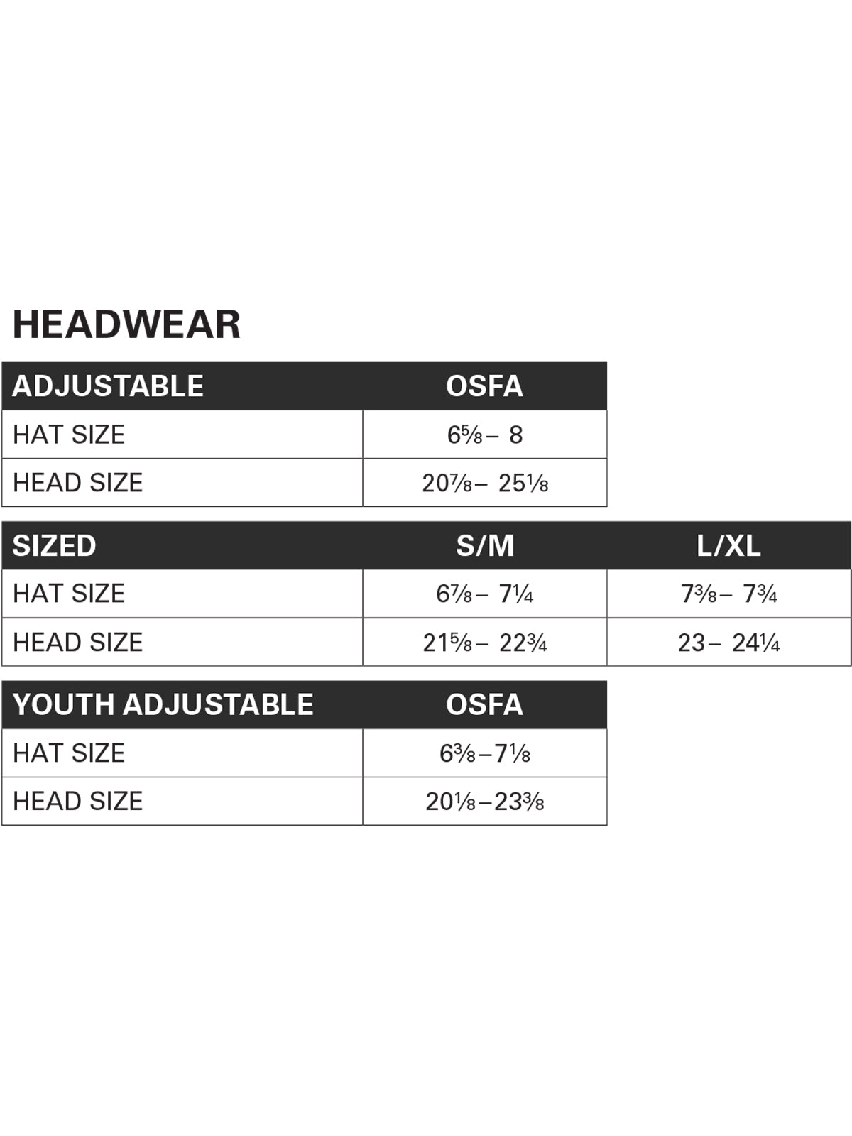 SIZECHART