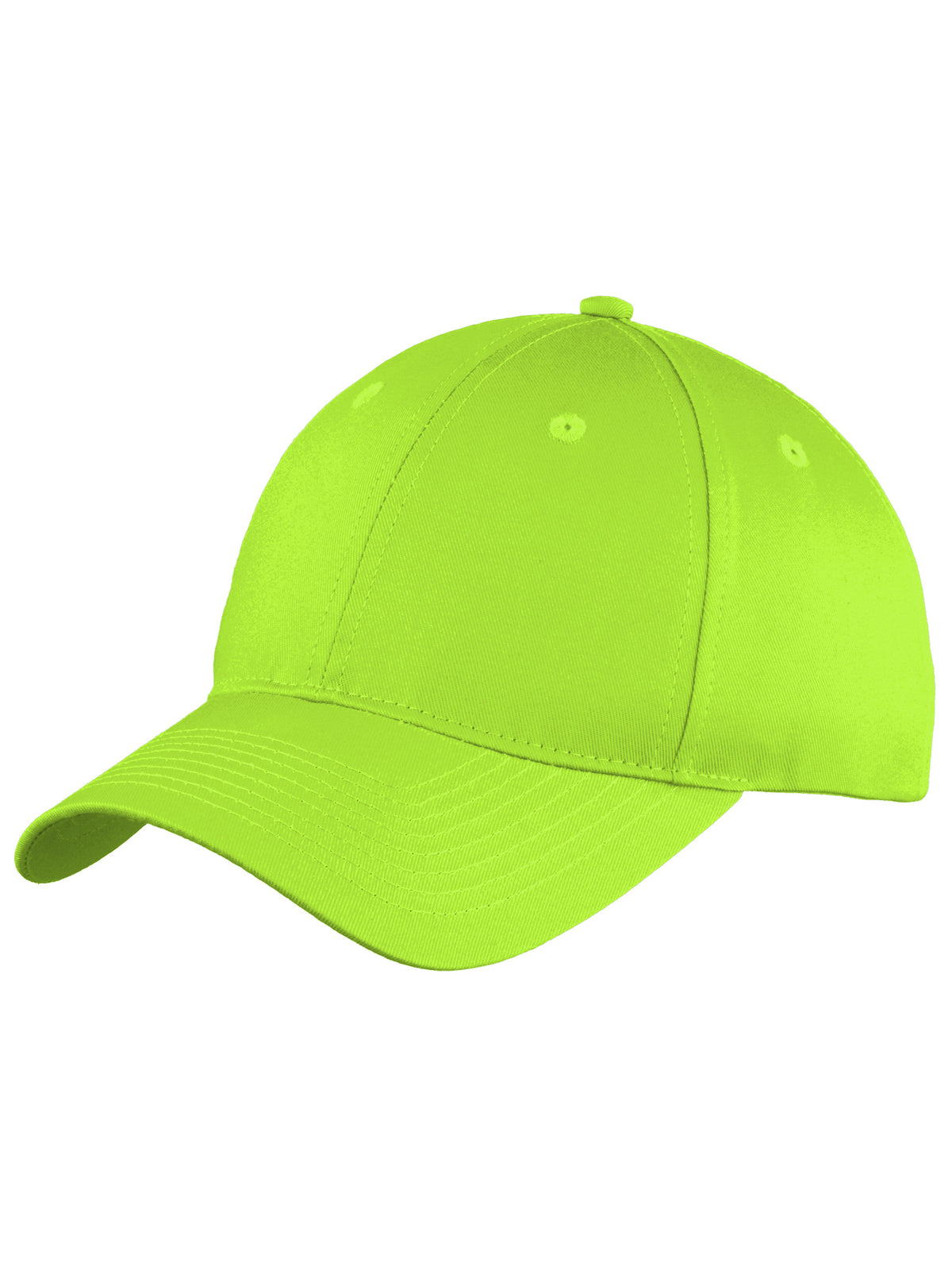 Six-Panel Unstructured Twill Cap - C914 - Lime