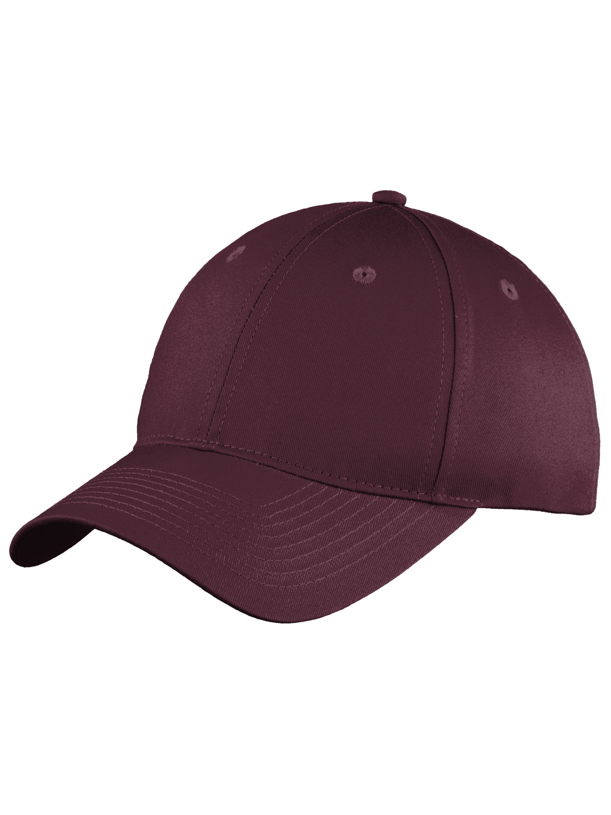 Six-Panel Unstructured Twill Cap - C914 - Maroon