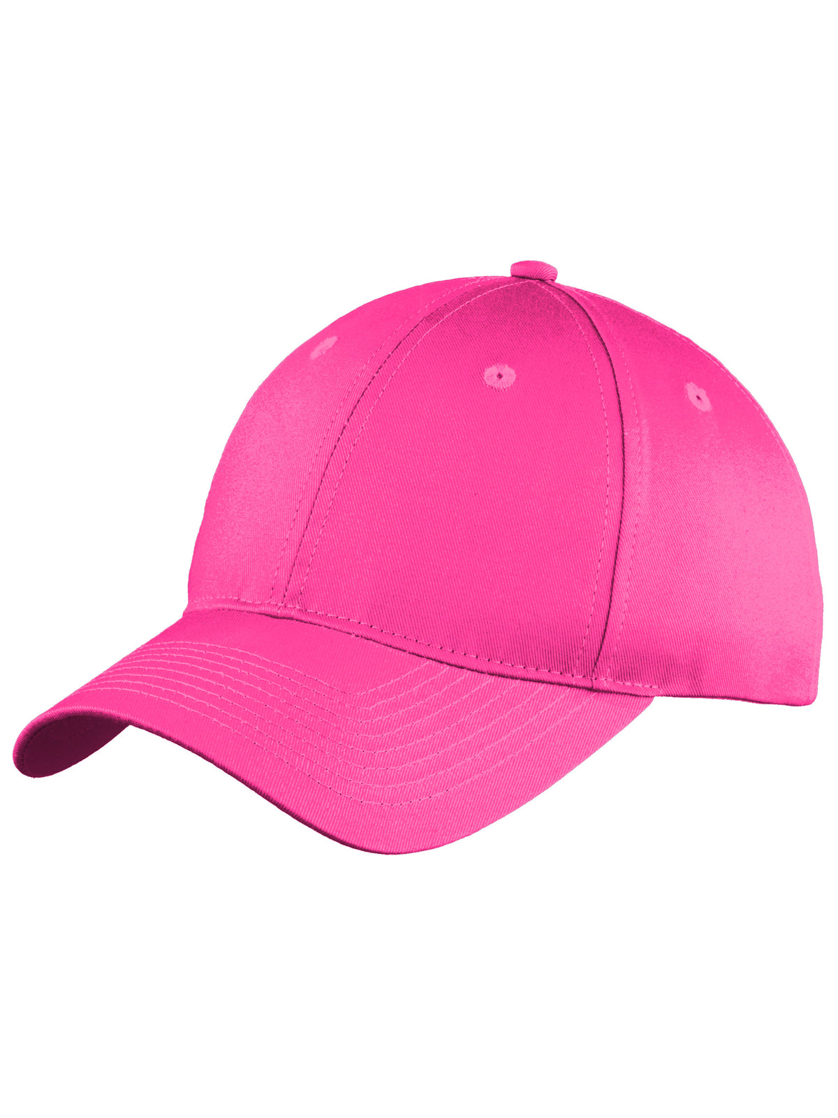 Six-Panel Unstructured Twill Cap - C914 - Neon Pink