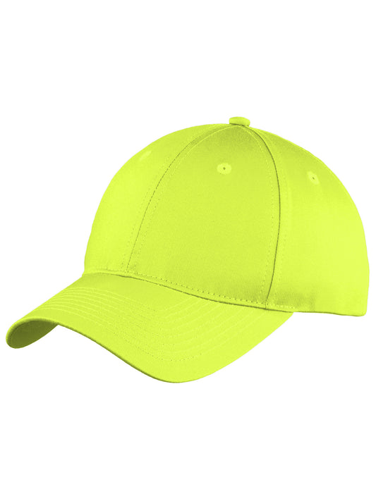 Six-Panel Unstructured Twill Cap - C914 - Neon Yellow