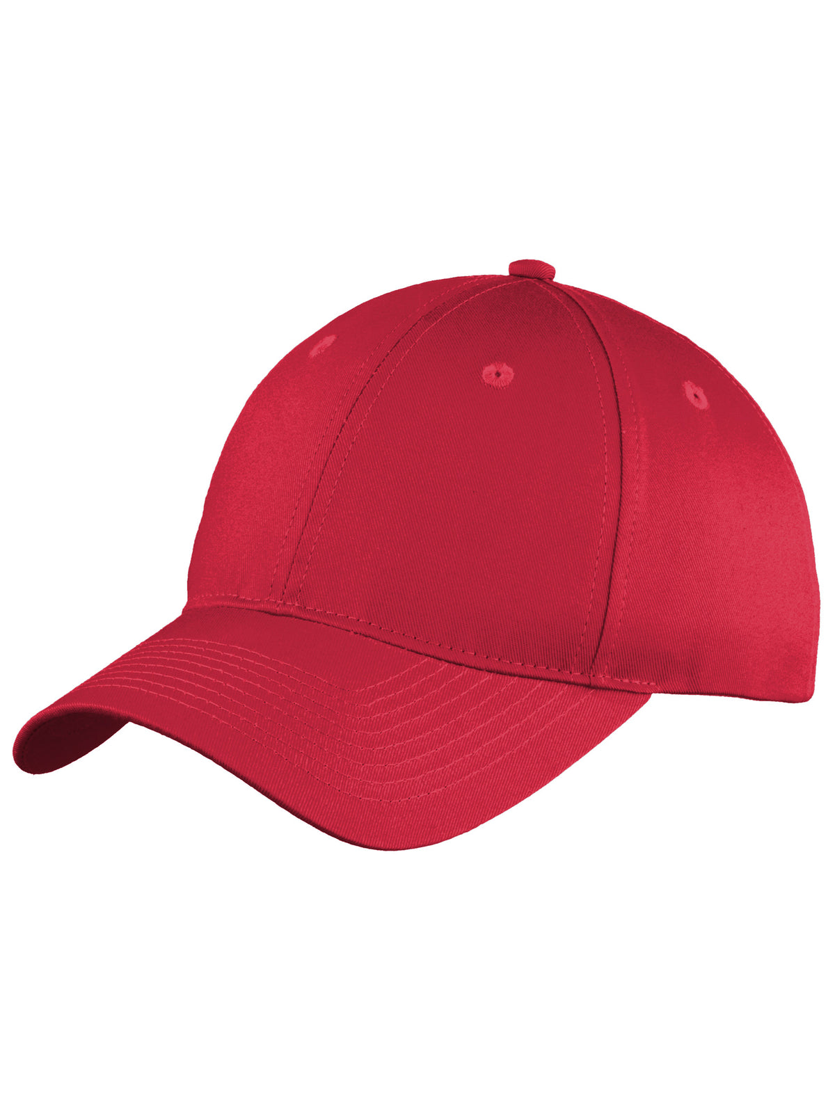 Six-Panel Unstructured Twill Cap - C914 - Red