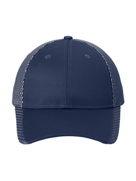 Unisex Two-Color Mesh Back Snapback Cap - C923 - Navy/ White