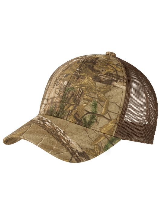 Unisex Structured Camouflage Mesh Back Cap - C930 - Realtree Xtra/Brown