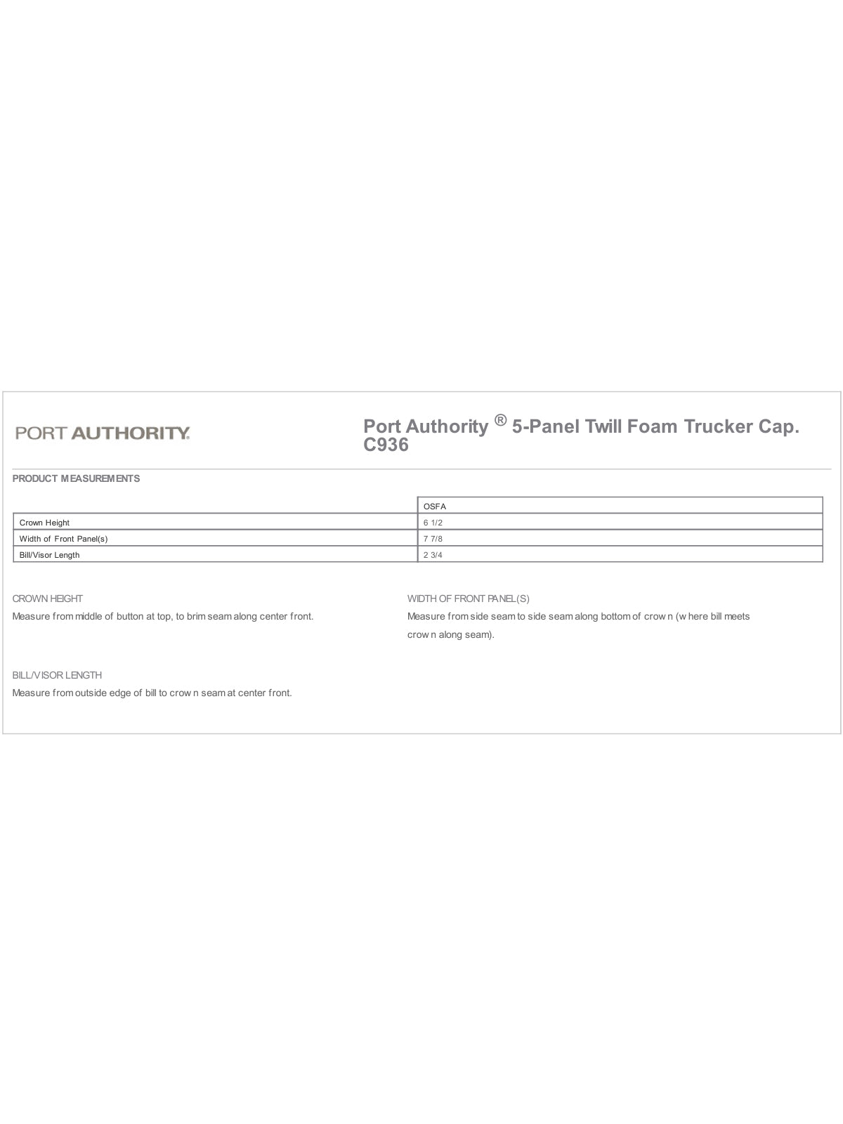 SIZECHART