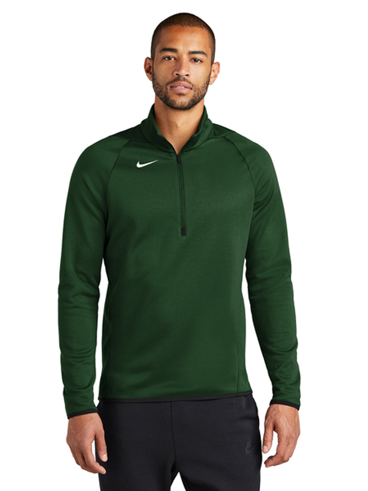 Men's Pocketless Therma-FIT 1/4-Zip Fleece - CN9492 - Team Dark Green