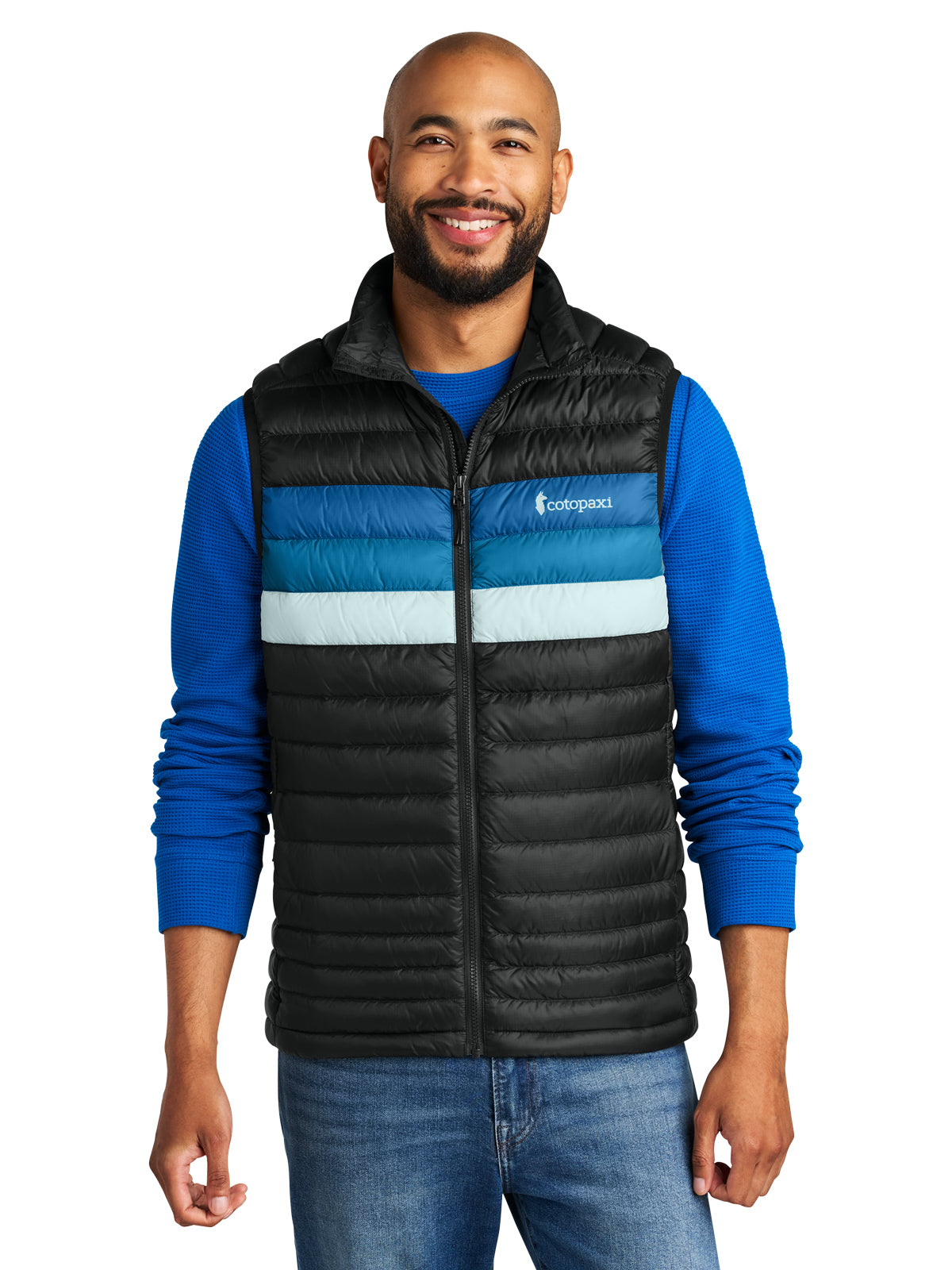 Men's Fuego Down Vest - COTOM1689 - Black/Atlantic
