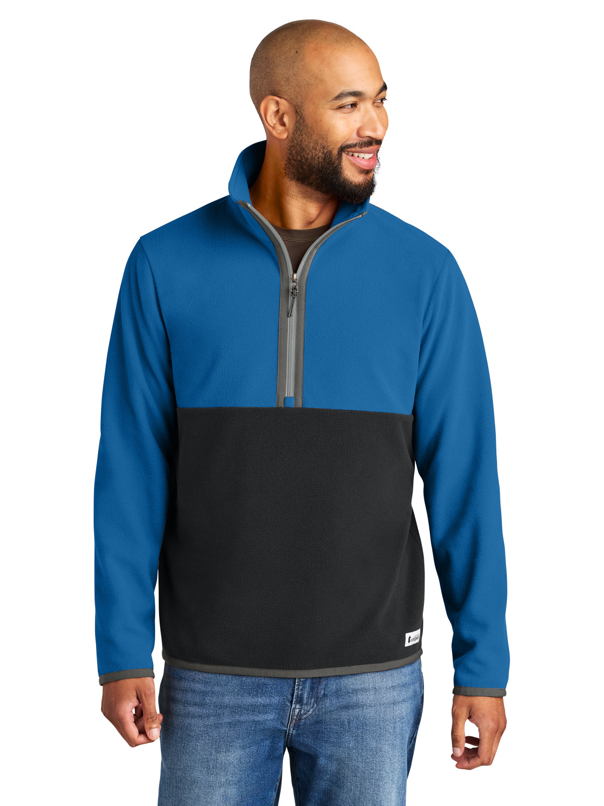 Men's Amado 1/2-Zip Fleece Sweatshirt - COTOM1691 - Atlantic/Black