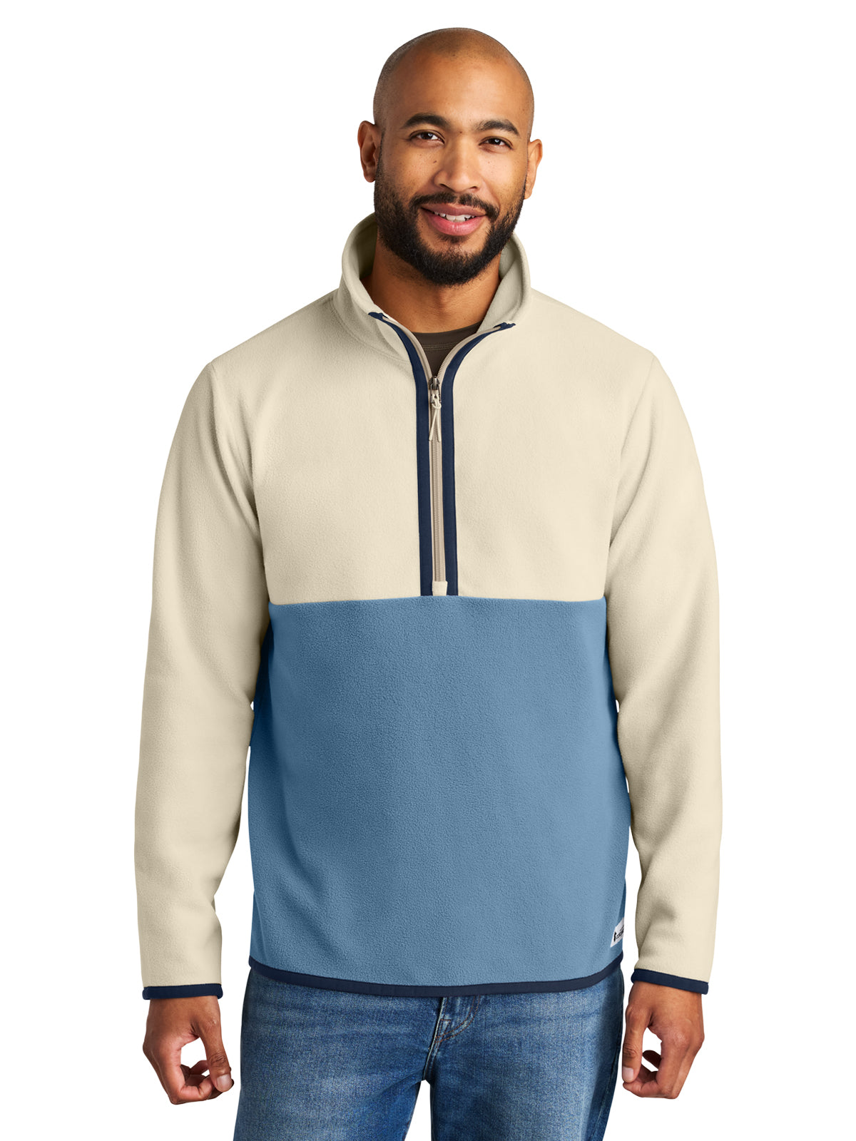 Men's Amado 1/2-Zip Fleece Sweatshirt - COTOM1691 - Cream/Fjord