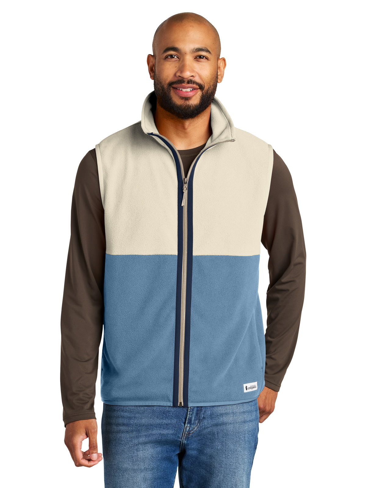 Men's Two-Pocket Amado Fleece Vest - COTOM1693 - Cream/Fjord