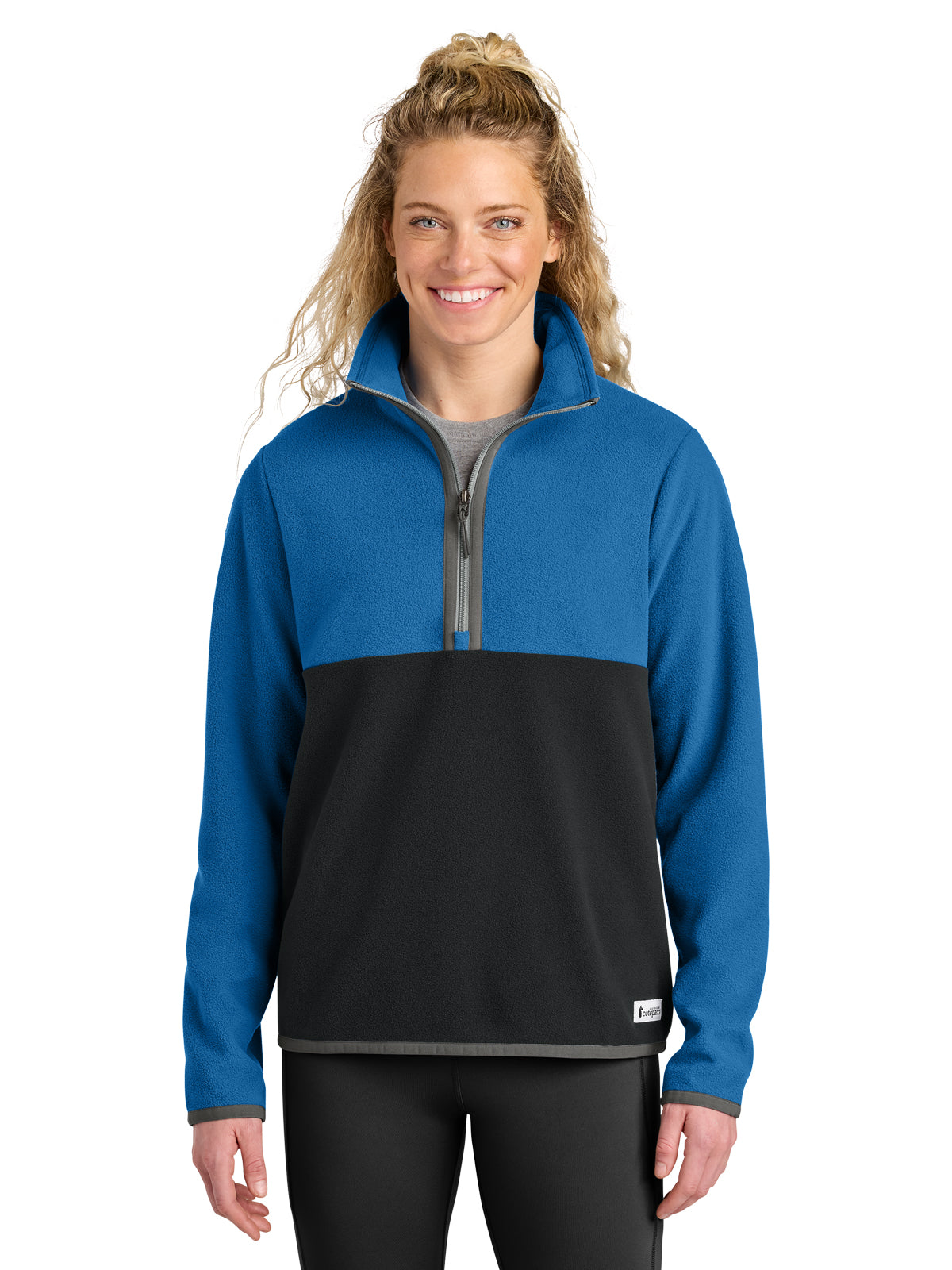 Women's Pocketless Amado 1/2-Zip Fleece - COTOW1692 - Atlantic/ Black