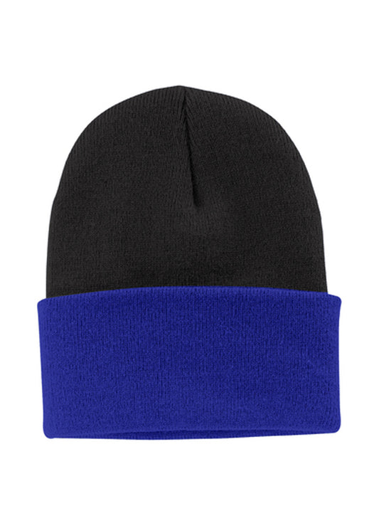 Unisex Knit Cap - CP90 - Black/ Athletic Royal